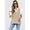 Amaryllis Women's Ruffle Sleeve Blouse V-Neck Contrast Trim Elegant Statement Top Versatile - 2 of 4