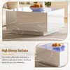 NicBex 27.56 Inch High Gloss Square Coffee Table with 16-Color LED,Center Table for Living Room,Bedroom - 4 of 4