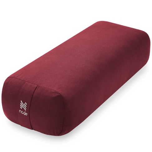 Node Fitness Yoga Meditation Cushion, Rectangular Bolster 25 X 12 -  Burgundy : Target