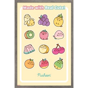 Trends International Pusheen: Fruits - Cute Fruit Grid Framed Wall Poster Prints - 1 of 4