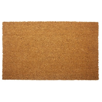 Indoor/outdoor Coir Doormat With Border Natural/black - Entryways : Target