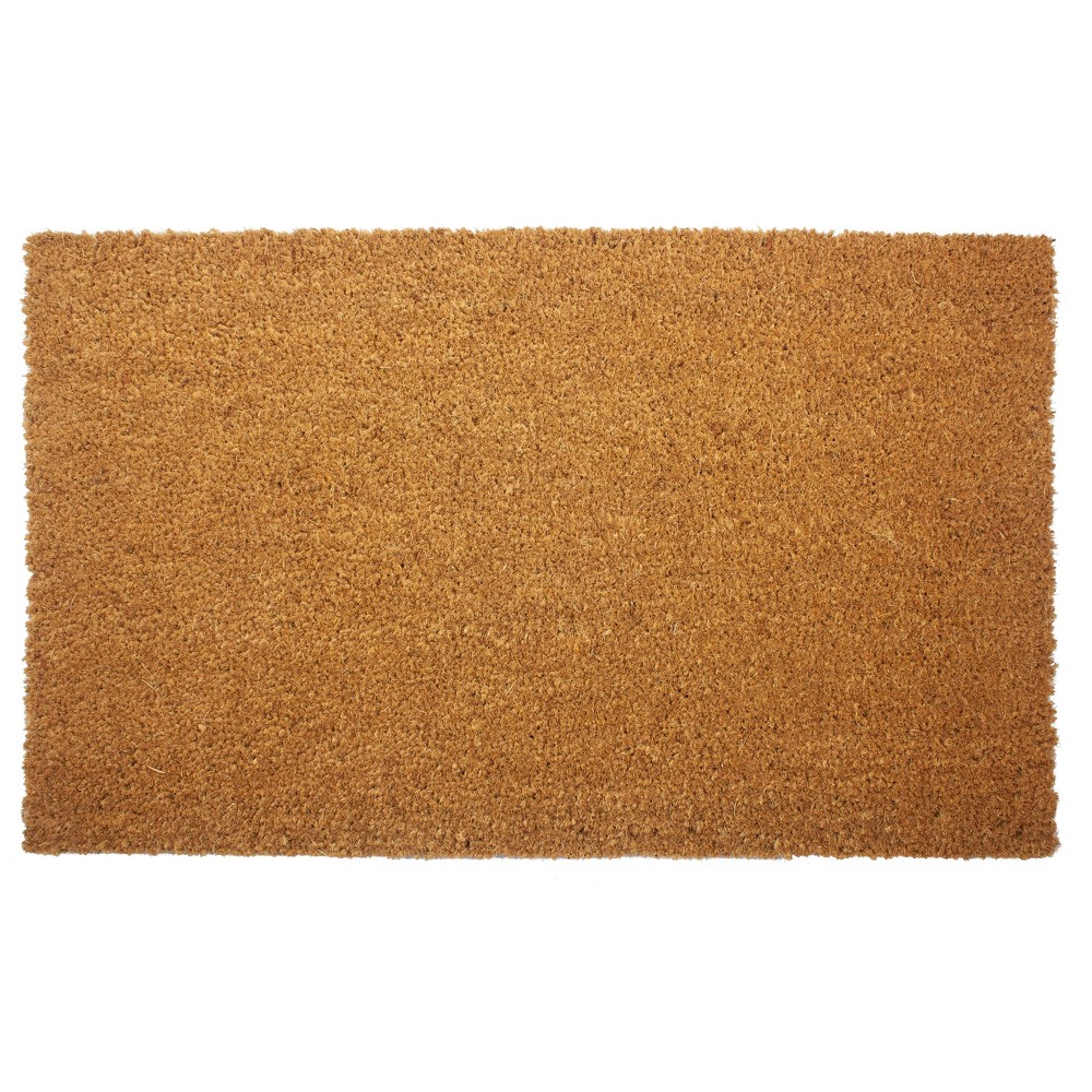 Photos - Doormat 1'5" x 2'5" Indoor/Outdoor Coir  Natural/Black - Entryways