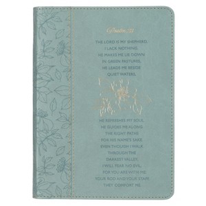 Journal Classic Teal Lord Is My Shepherd Ps. 23 - (Leather Bound) - 1 of 1