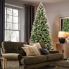 Gulches Realistic Christmas Tree - 5FT, 250 Warm White LEDs, 1131 Snow-Tipped PE+PVC Branches, Red Berries & Pine Cones, Hinged, Metal Stand - 2 of 4