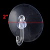 Unique Bargains Bathroom Glass Window Cloth Towels Rubber Wall Suction Cup Hook Clear 2 Pcs - 2 of 3