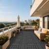 Syemin Carpet Tiles 44PCS H Style Balcony Deck Tiles, DIY Interlocking Deck Floor Tiles, Patio Tiles for Porch Poolside, Backyard, Gray, 12"*12"*0.8" - 4 of 4