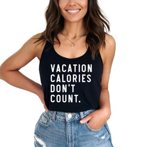 Simply Sage Market Vacation Calories Don't Count Racerback Tank - 1 of 3