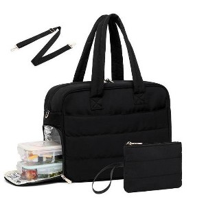 COZONY Insulated Lunch Tote Bag for Women, with Compartment, Thermal Work Bag, Quilted Lunch Bag with Detachable Walle - 1 of 1