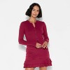 Women's Long Sleeve Roundneck Button-Down Shirt - Wild Fable™ - 2 of 4