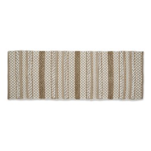 Design Imports Handloomed Slub Stripe - Stone & White - 2 Ft 3 In X 6 Ft - 1 of 4