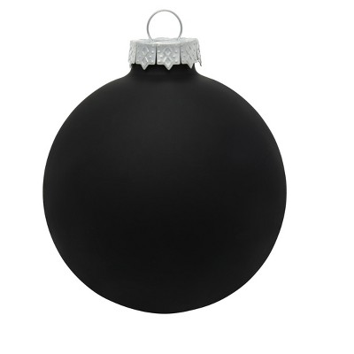 Northlight Black Shiny & Matte Ball Glass Ornaments, 6-Pack