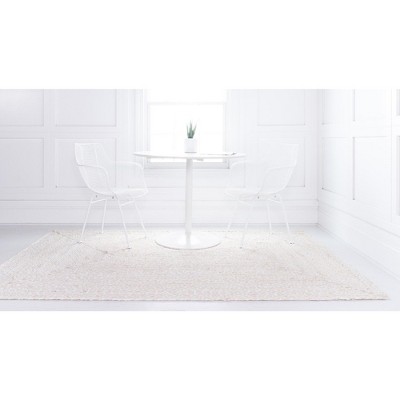 Ivory Braided Cotton Handmade 8' x 10' Area Rug