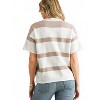 Women's Striped Short Sleeve Sweater - Shewin - 2 of 4