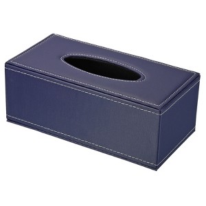 Unique Bargains Rectangle PVC Leather Waterproof Tissue Box Cover for Countertop - 1 of 4