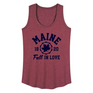 Women's - Instant Message - Maine 1820 Fall in Love Graphic Racerback Tank - 1 of 4