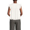 Lands' End Women's Split Neck Satin Ruffle Blouse - 2 of 4
