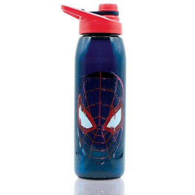 Silver Buffalo Marvel Spider-Man Miles Morales Plastic Water Bottle | Holds  28 Ounces