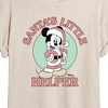 Women's - Disney - Mickey Mouse Santa's Little Helper Oversized Graphic T-Shirt - 2 of 4