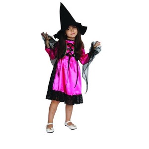 Northlight Children's Girl's Witch Halloween Costume - Large - Black and Pink - 1 of 1
