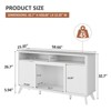 TV Stands for 50/55/60/65 TV, Media TV Console Table, Fluted Entertainment Center, White - 2 of 4