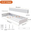 Wall Mounted Clothes Rack, Indoor Outdoor Folding Drying Rack, Retractable Towel Rack with Rod, for Laundry, Bathroom, Balcony - 4 of 4
