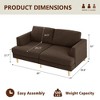 Gericco 65" Deep Seat Loveseat Sofa, Mid Century Modern Couches for Living Room, Small Couches for Small Spaces Couches with Wooden Legs - 2 of 4