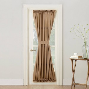 54"x72" Sun Zero Room Darkening Seymour Rod Pocket Door Curtain Panel - 1 of 4