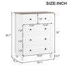 HDZNVF Ivory White Dresser with 5 Drawers, Tall Chest of Drawers, 5 Drawer Dresser with Deep Space - 2 of 4