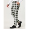 Lars Amadeus Men's Regular Fit Business Color Block Checked Trousers - 2 of 4