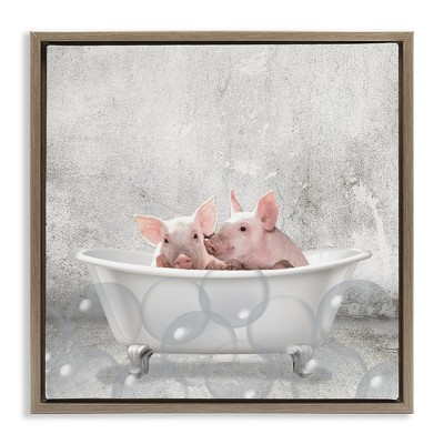 Stupell Industries Baby Piglets Bath Time, 25" x 25"