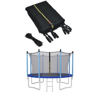 Costway 12FT Trampoline Replacement Safety Enclosure Net Weather-Resistant - 1 of 4