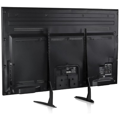 Adjustable Black Steel Universal Tabletop TV Stand for 32"-60" TVs