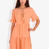 Anna-Kaci Women's Ruffle Sleeve Tiered Dress With Button And Tassel Detail - 3 of 4