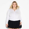 Women's Long Sleeve Roundneck Button-Down Shirt - Wild Fable™ - 2 of 4