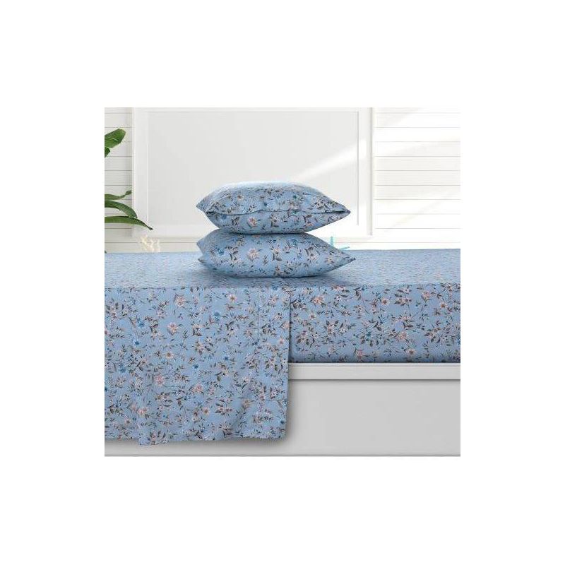 300 Thread Count Organic Cotton Deep Pocket Printed Sheet Set - Azores Home, 1 of 6