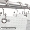 Extra Long 80 Inch Shower Curtain, Honeycomb Waffle Weave Cotton Blend White 72x80, Heavy Weight Hotel Spa Luxury Washable Bathroom - 4 of 4
