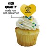 Wichita State Shocker Heart Love Cupcake Picks Toppers Decoration Set of 6 - 3 of 4