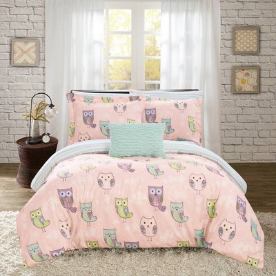 6pc Twin Horned Bed In A Bag Comforter Set Pink - Chic Home Design