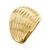 Ross-Simons Italian 18kt Gold Over Sterling Ribbed Dome Ring - 3 of 4
