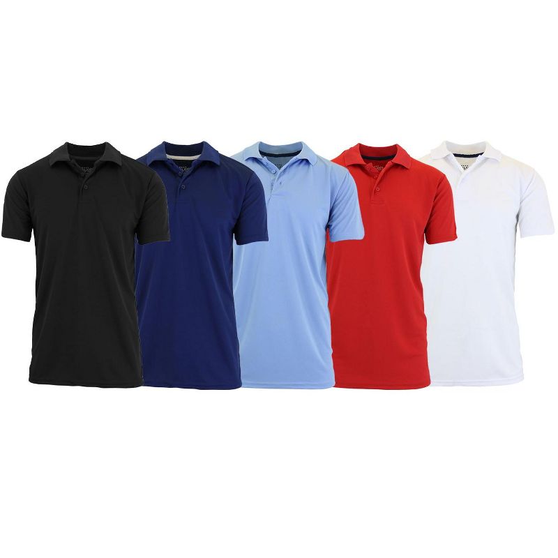 Galaxy By Harvic Men's Tagless Dry-Fit Moisture-Wicking Polo Shirt, 1 of 3