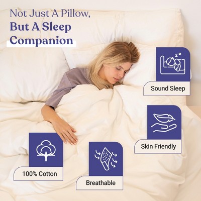 Luxury Firm Down Alternative Pillow with Cotton Cover