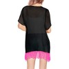 LA LEELA Women's Open Front Summer Vacation Beachwear Short Bathing Suit Cardigan Holiday Swimwear Duster Beach Swim - 2 of 4