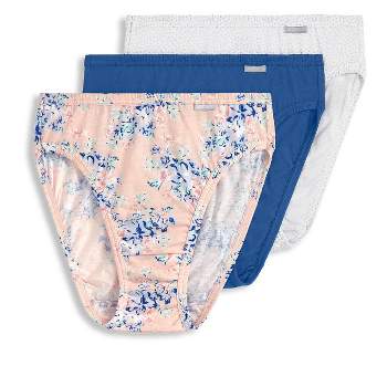 Jockey Womens Plus Size Elance French Cut 3 Pack Underwear Cuts 100% Cotton  8 Jewel Teal/budding Blooms/midnight Iris : Target