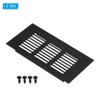 Unique Bargains Aluminum Rectangle with Mounting Screw Cabinet Air Vent Cover 2 Pcs - 3 of 4