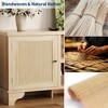 Homhougo 70" Rattan TV Stand with 2 Cabinets & Shelf, Boho Media Console Table for Apartment or Living Room, White & Oak - 4 of 4