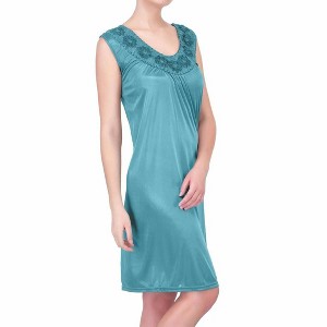 Ezi Satin Nightgowns for Women - Soft & Breathable Knee-Length Night Gowns - 1 of 1