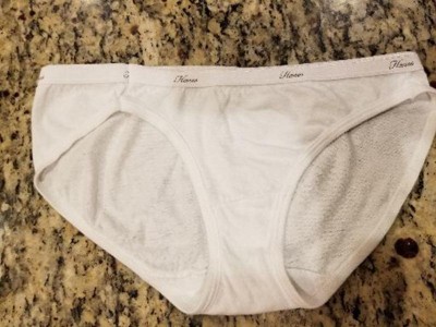 Hanes PP43WB Womens No Ride up Cotton Hi-cut Panties Solid - Size 8 for  sale online