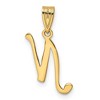 Black Bow Jewelry 14k Yellow Gold, Mimi Collection, Small Script Initial N Pendant - 3 of 4