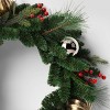 28" Decorated Mixed Greenery Artificial Christmas Wreath Green - Wondershop™ - 3 of 3