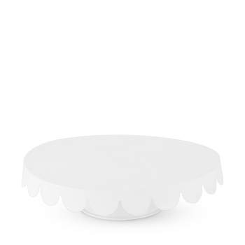 Twine White Stainless Steel Cake Stand, Set of 1, Cupcake Stand, Home Decor, Food Service, Dessert Accessory, 11-Inch Diameter, White